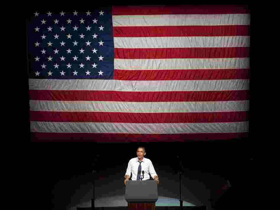 President Obama speaks at the Fox Theater in Oakland, Calif., on Monday.