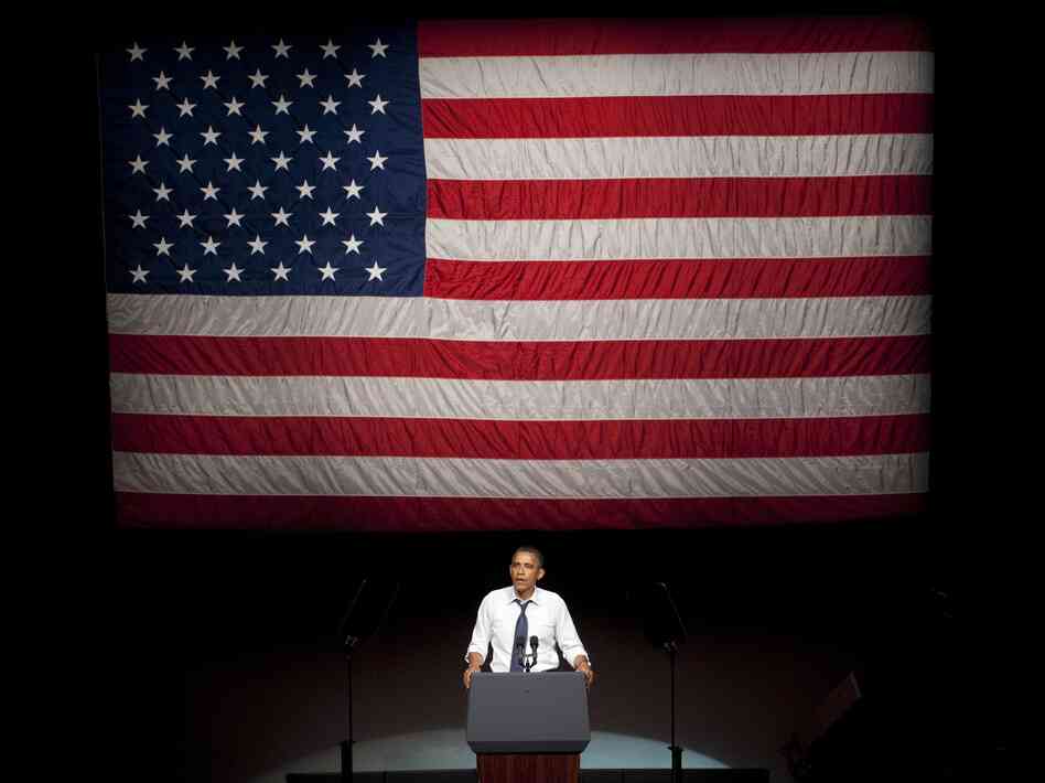 President Obama speaks at the Fox Theater in Oakland, Calif., on Monday.