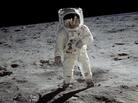 Astronaut Edwin E. "Buzz" Aldrin â lunar module pilot for the Apollo 11 mission â walks on the moon in July 1969. Astronaut Edwin E. "Buzz" Aldrin â lunar module pilot for the Apollo 11 mission â walks on the moon in July 1969.