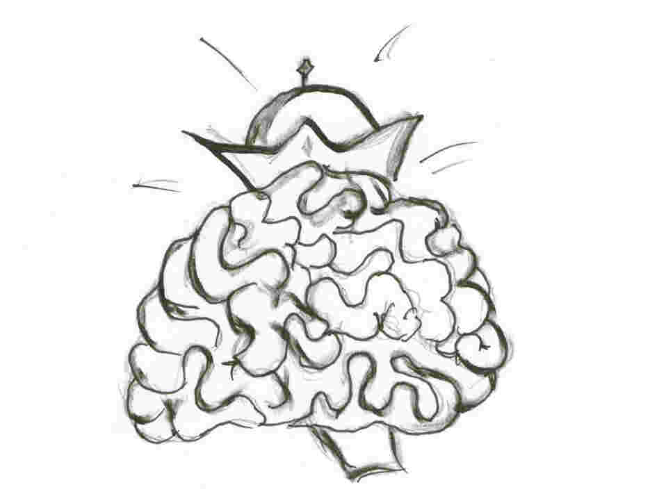 Brain with crown Brain with crown