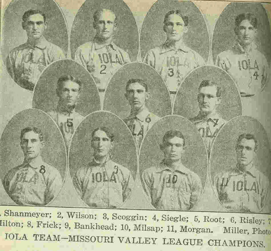 According to Hagerty, Kansas' Iola Gasbags (1902, 1904) adopted their name after becoming widely known as braggers: "They traveled to these other cities, and they'd be bragging that they were the champion, so people started giving them the nickname Gasbags. And they said, 'You know what? Yeah, we are. We're the Gasbags.' "