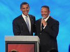 Then-presidential candidate Barack Obama poses with National Urban League President Marc Morial on Aug. 2, 2008. Then-presidential candidate Barack Obama poses with National Urban League President Marc Morial on Aug. 2, 2008.