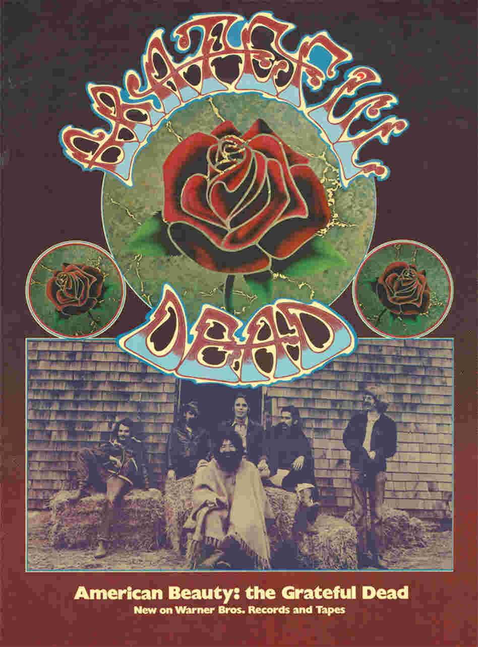 A promotional poster for The Grateful Dead's 1970 album American Beauty.