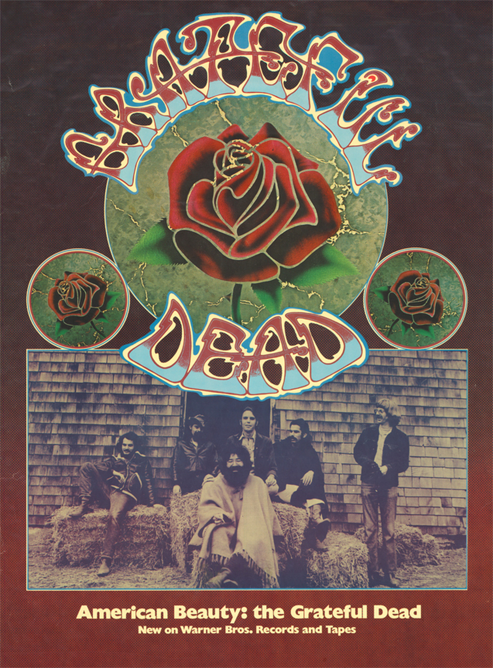 A promotional poster for The Grateful Dead's 1970 album American Beauty.