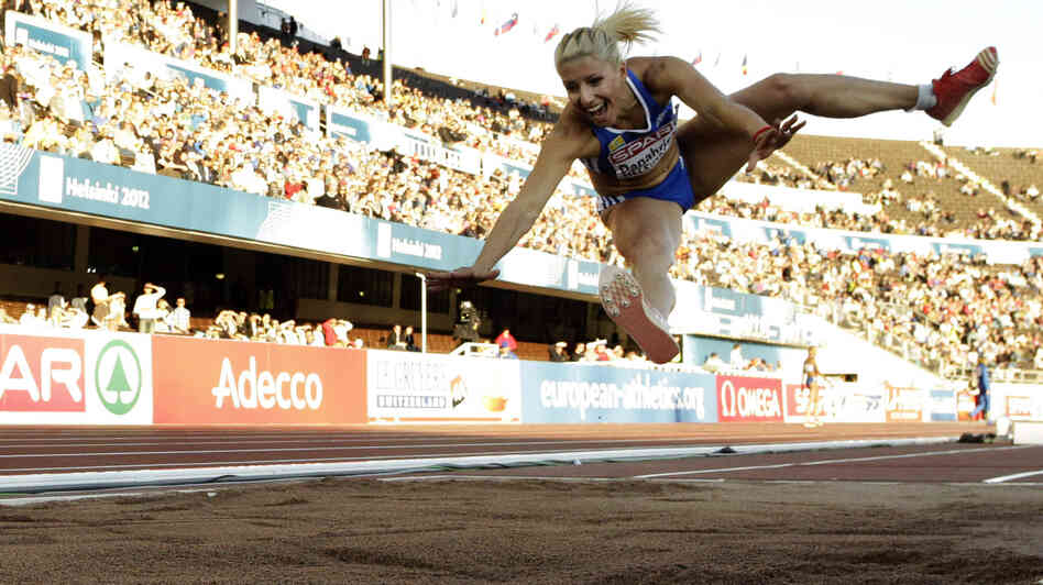 Triple jumper Voula Papachristou, seen competing in Finland last month, has been removed from Greece's London Olympics squad over comments made on Twitter.