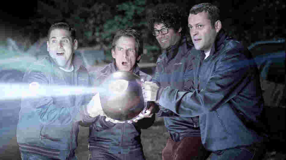 In The Watch, Franklin (Jonah Hill), Evan (Ben Stiller), Jamarcus (Richard Ayoade) and Bob (Vince Vaughn) start a neighborhood watch after a Costco security guard is mysteriously killed on duty. In The Watch, Franklin (Jonah Hill), Evan (Ben Stiller), Jamarcus (Richard Ayoade) and Bob (Vince Vaughn) start a neighborhood watch after a Costco security guard is mysteriously killed on duty.