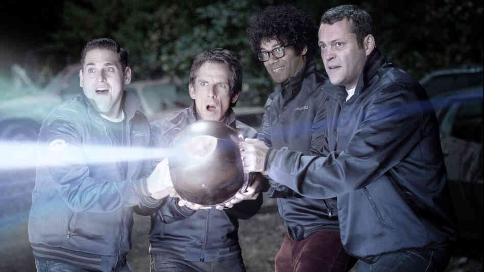 In The Watch, Franklin (Jonah Hill), Evan (Ben Stiller), Jamarcus (Richard Ayoade) and Bob (Vince Vaughn) start a neighborhood watch after a Costco security guard is mysteriously killed on duty. In The Watch, Franklin (Jonah Hill), Evan (Ben Stiller), Jamarcus (Richard Ayoade) and Bob (Vince Vaughn) start a neighborhood watch after a Costco security guard is mysteriously killed on duty.