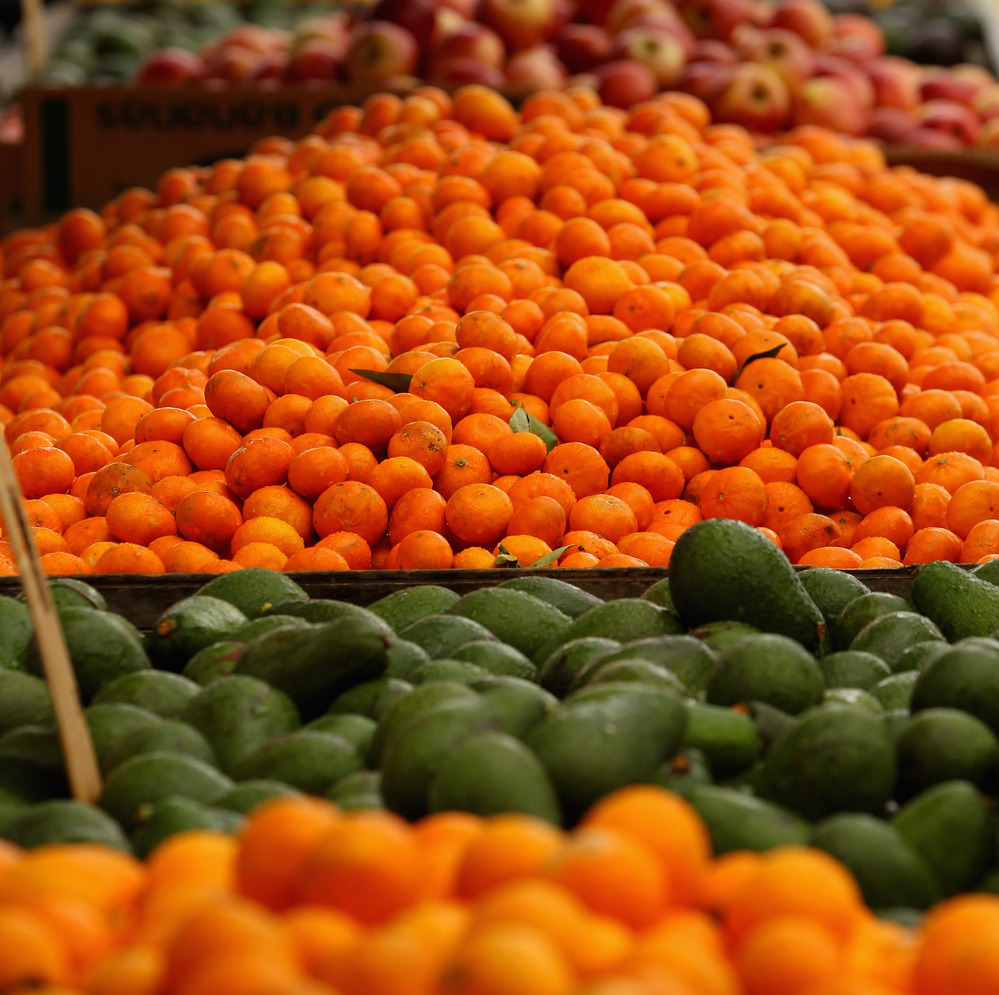 Fresh fruit and vegetables at the Wesley Market in Auckland, New Zealand,Â on September 2, 2011.