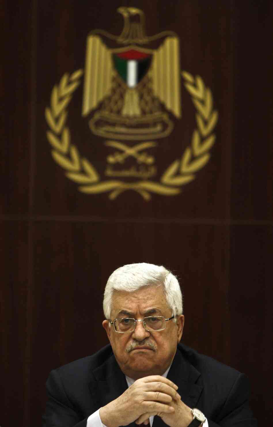 Abbas attends a meeting of his Fatah movement at its headquarters in Ramallah on Jan. 29.