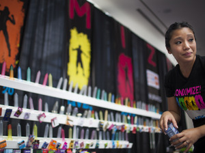 "You've been condomized!" said Joy Lynn Alegarbes, of The Condom Project, which promoted safe sex at the 19th International AIDS Conference. The group handed out more than 850,000 condoms this week.