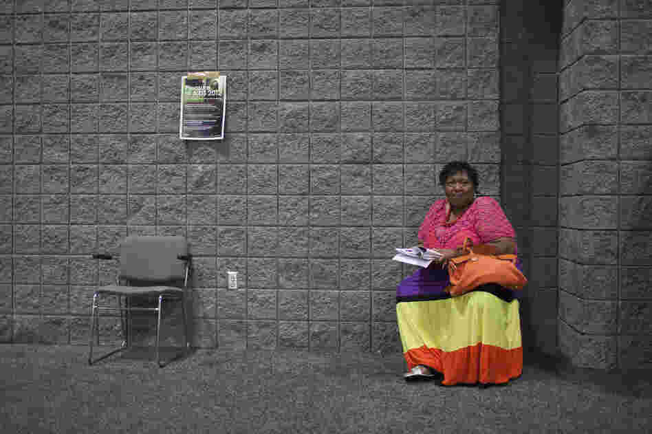 Cris Thomas, a teacher in Washington school system, said she came to the AIDS conference with a friend.