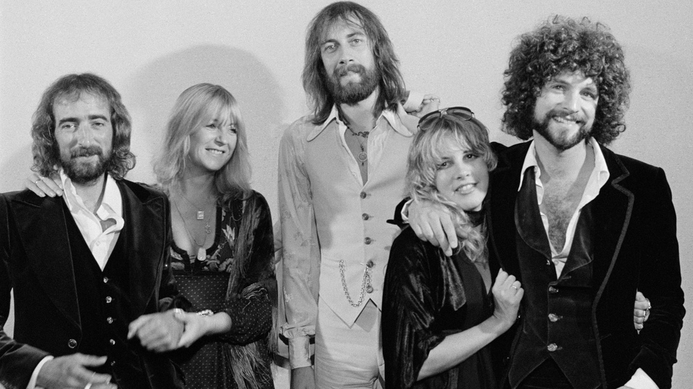 Fleetwood Mac's 1976, Rumours-era lineup featured John McVie, Christine McVie, Mick Fleetwood, Stevie Nicks and Lindsey Buckingham.