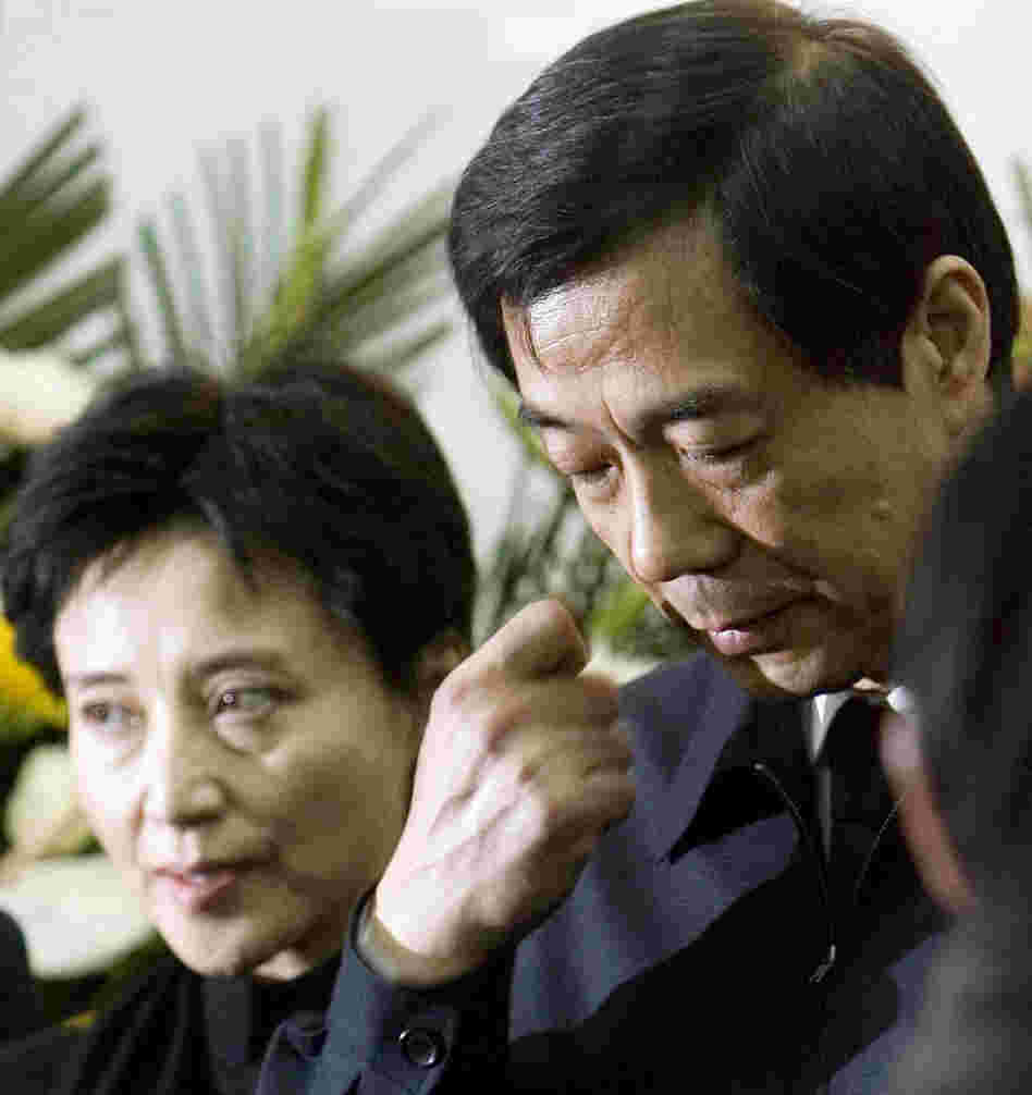 Gu Kailai, left, and her husband, Bo Xilai, in 2007. She's been charged with murder.