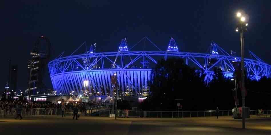 The Olympic Stadium is lit up for an Opening Ceremony dress rehearsal this week. The Olympic Stadium is lit up for an Opening Ceremony dress rehearsal this week.