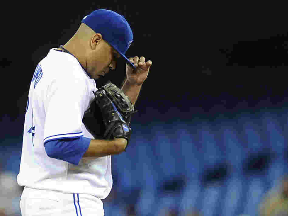 Toronto Blue Jays pitcher Ricky Romero gave up eight runs in 1 1/3 innings Wednesday night. It was a "complete embarrassment," he told the Toronto Star afterward. His team lost 16-0.