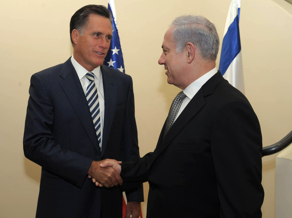Mitt Romney meets Prime Minister Benjamin Netanyahu in Jerusalem on Jan. 13, 2011.