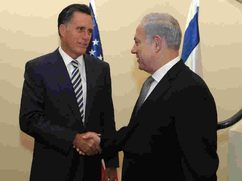 Mitt Romney meets Prime Minister Benjamin Netanyahu in Jerusalem on Jan. 13, 2011.
