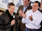 Mitt Romney gets a kick out of South Dakota Sen. John Thune's comments during a January rally in Dubuque, Iowa. Mitt Romney gets a kick out of South Dakota Sen. John Thune's comments during a January rally in Dubuque, Iowa.