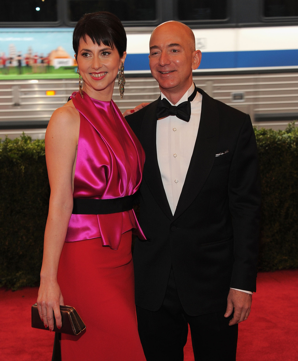 Mackenzie Bezos and Jeff Bezos.