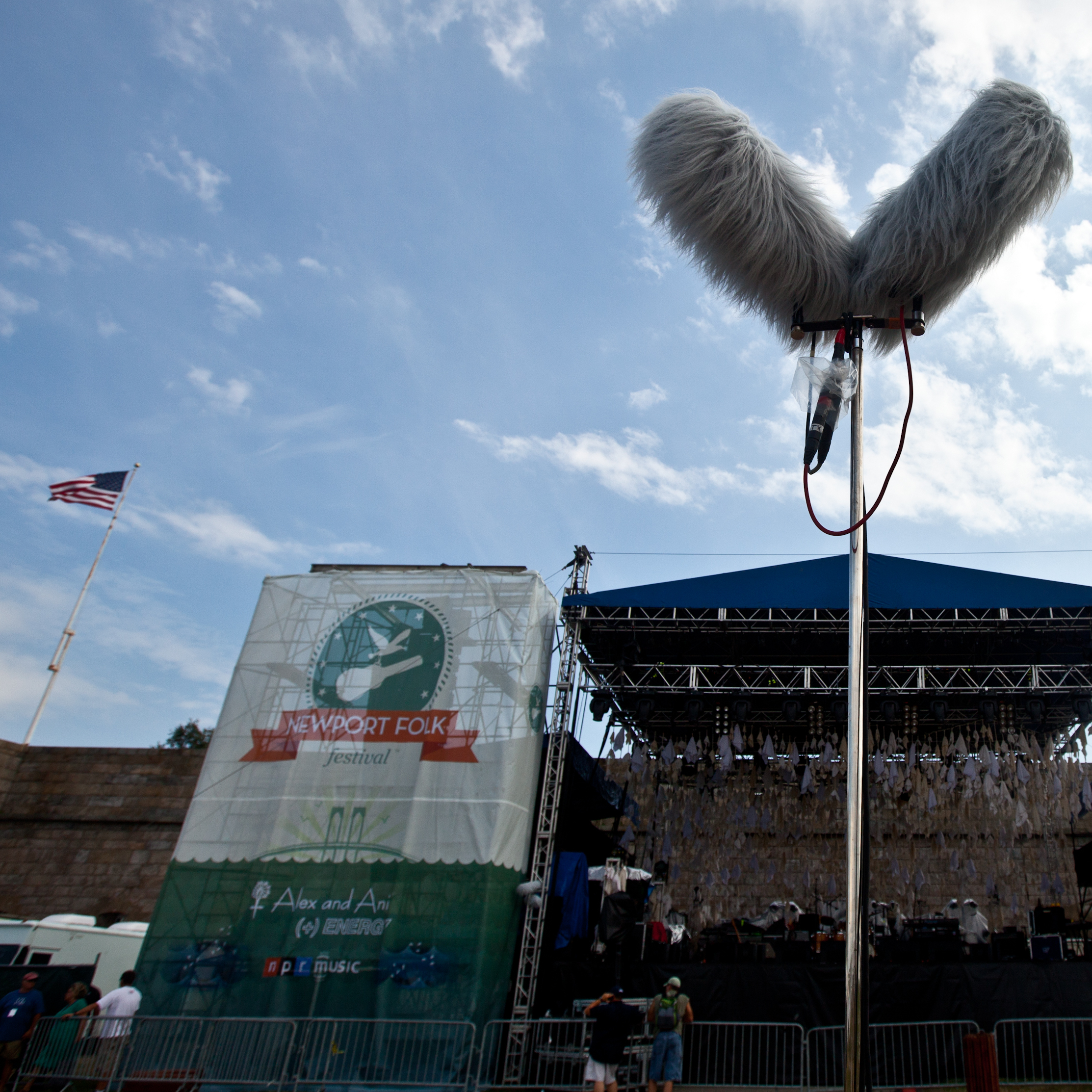 7/27/12 Newport, RI. -- Preparations are underway for the start of the Newport Folk Festival July 27, 2012. Photo by Erik Jacobs for NPR.