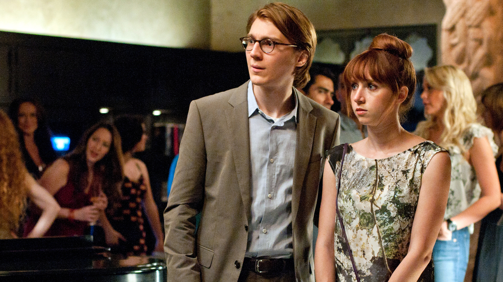 Calvin (Paul Dano) with the woman he manifested from his typewriter, Ruby Sparks (Zoe Kazan). Kazan also wrote the film Ruby Sparks, which is directed by the team behind Little Miss Sunshine.