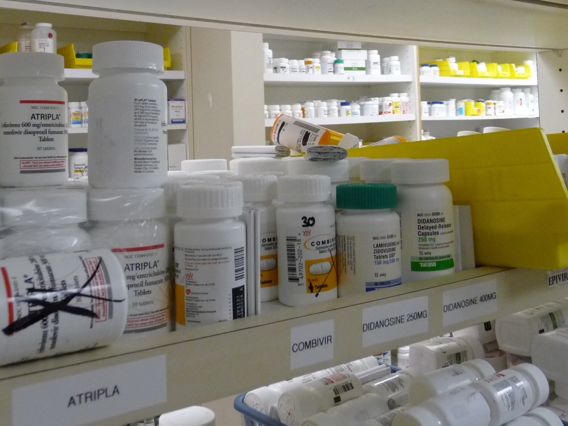 The pharmacy at Atlanta's Ponce de Leon Center stocks medications for 5,200 HIV/AIDS patients. Workers there aren't sure how much an increase in federal aid will help cut Georgia's waiting list for a HIV drug-assistance program.