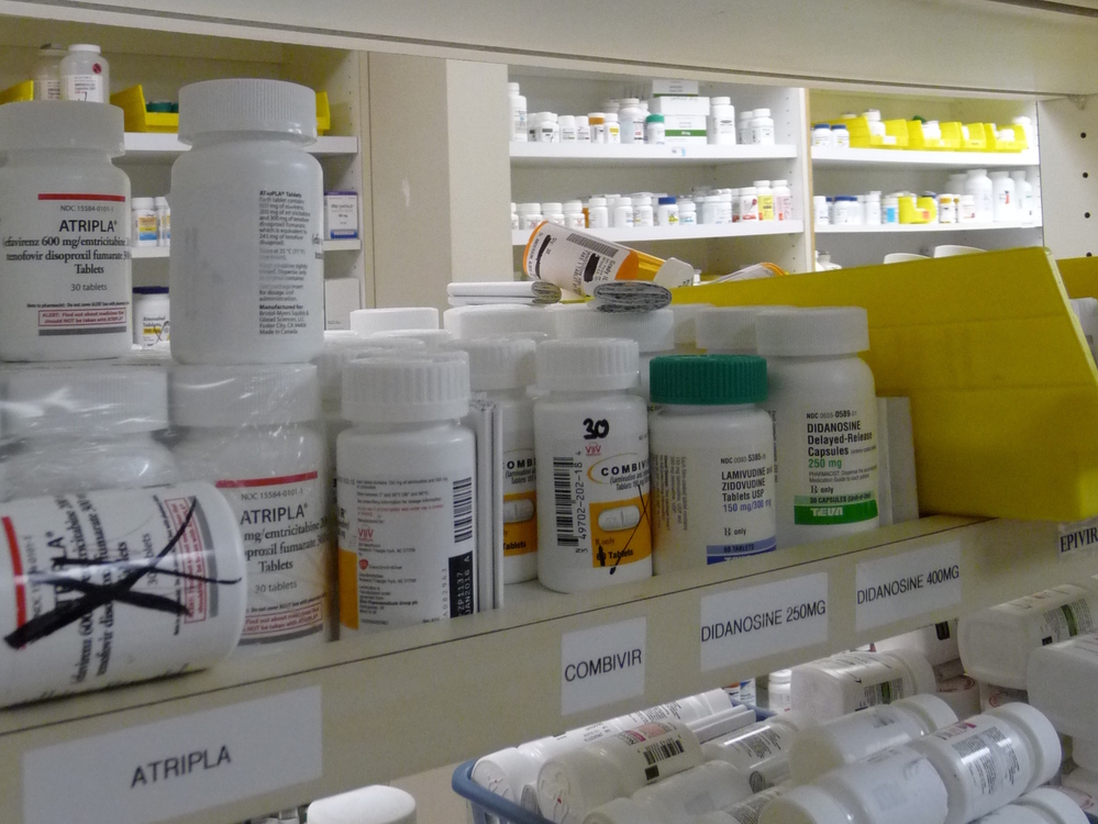 The pharmacy at Atlanta's Ponce de Leon Center stocks medications for 5,200 HIV/AIDS patients. Workers there aren't sure how much an increase in federal aid will help cut Georgia's waiting list for a HIV drug-assistance program.