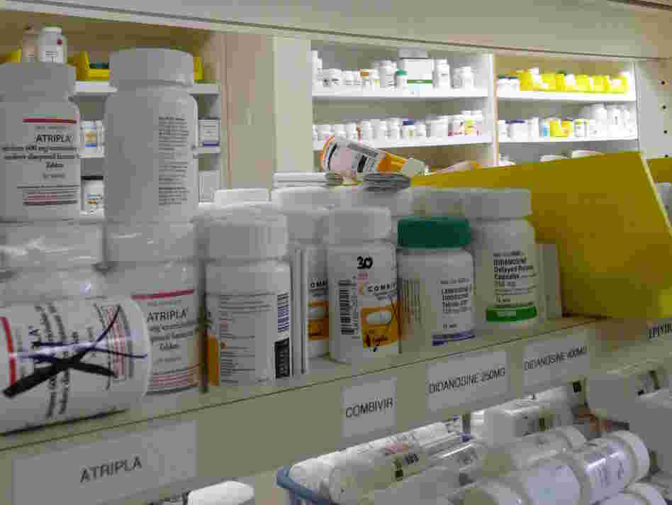 The pharmacy at Atlanta's Ponce de Leon Center stocks medications for 5,200 HIV/AIDS patients. Workers there aren't sure how much an increase in federal aid will help cut Georgia's waiting list for a HIV drug-assistance program.