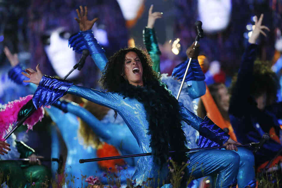 Performers dance during the opening ceremony.