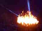 The Olympic Flame is lit during the opening ceremony of the London 2012 Olympic Games at the Olympic Stadium.