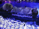 A scene from the Opening Ceremony of the London 2012 Olympics. The event was widely praised — but in the U.S., not all viewers were enthused. A scene from the Opening Ceremony of the London 2012 Olympics. The event was widely praised — but in the U.S., not all viewers were enthused.