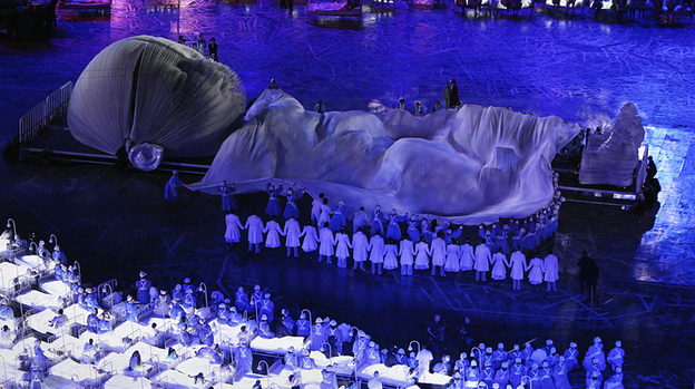 A scene from the Opening Ceremony of the London 2012 Olympics. The event was widely praised — but in the U.S., not all viewers were enthused.