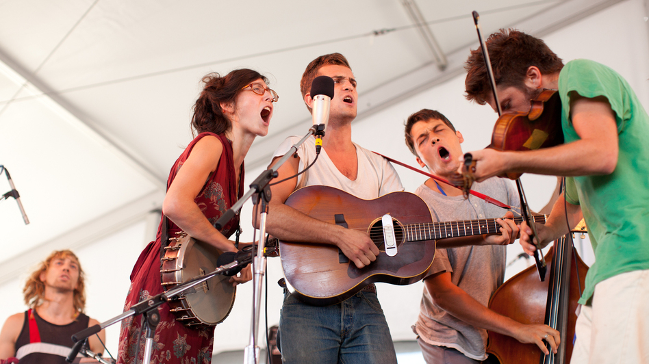 Spirit Family Reunion plays the Harbor Stage at the Newport Folk Festival July 28, 2012.