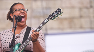 Brittany Howard of Alabama Shakes performs on the Fort Stage at the Newport Folk Festival.