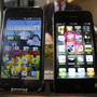 Samsung Electronics' Galaxy S (left) and Apple's iPhone 4 are displayed at the headquarters of South Korean mobile carrier KT. Apple claims some of Samsung's designs violate its patents.