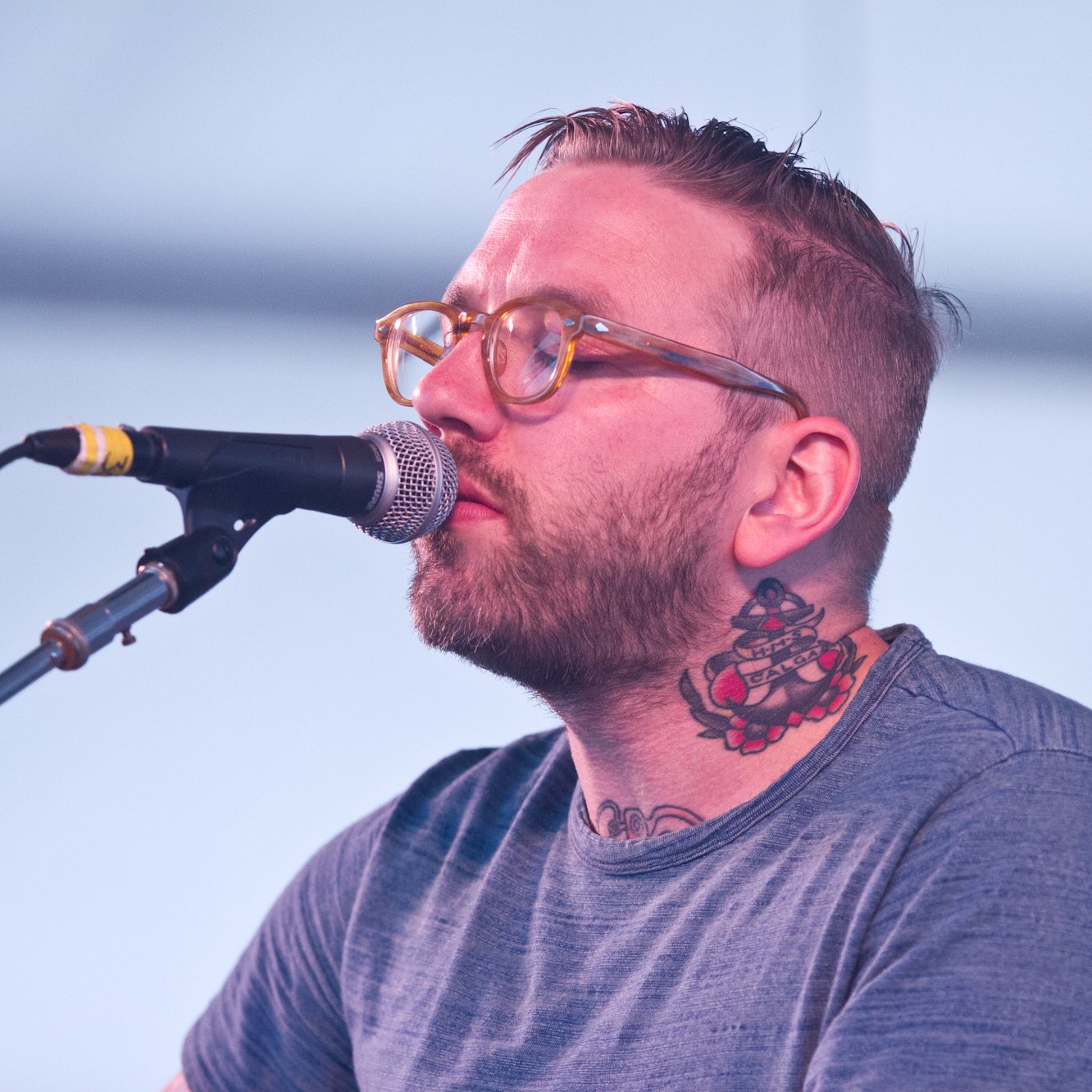 City and Colour performs on the Harbor Stage at the Newport Folk Festival.