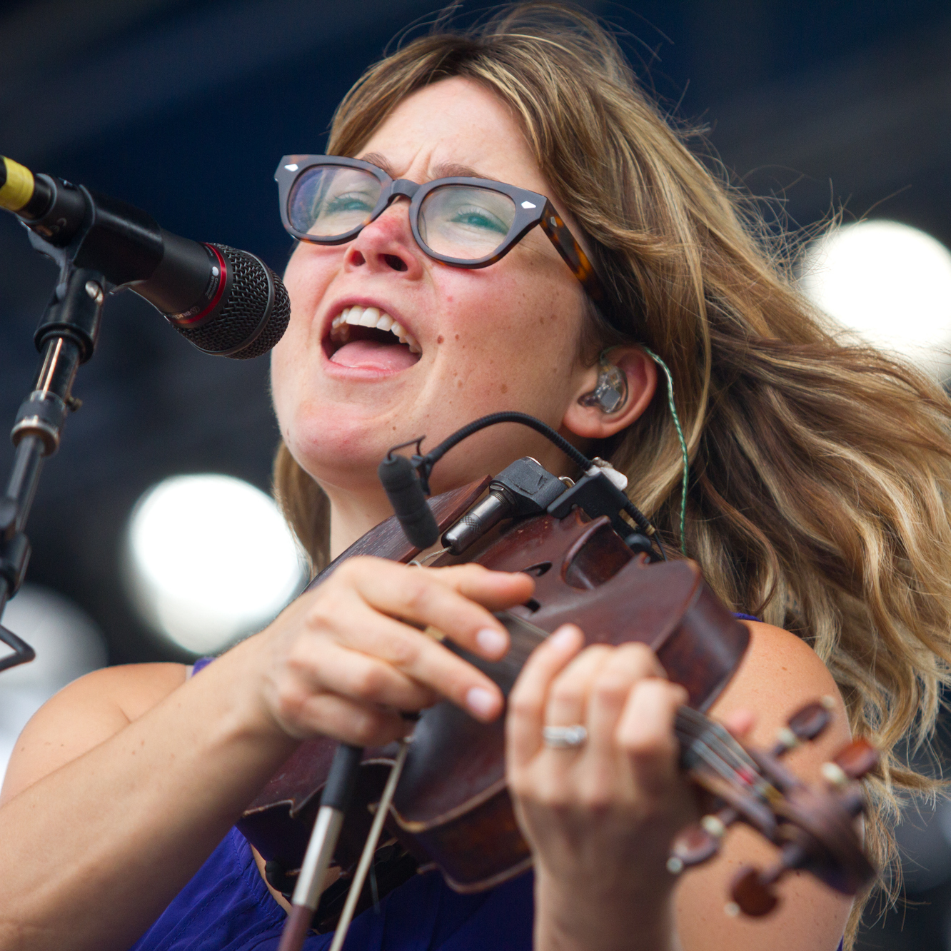 Sara Watkins plays the Fort Stage at the Newport Folk Festival, July 29, 2012.