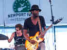 Gary Clark Jr. plays the Quad Stage at the Newport Folk Festival.
