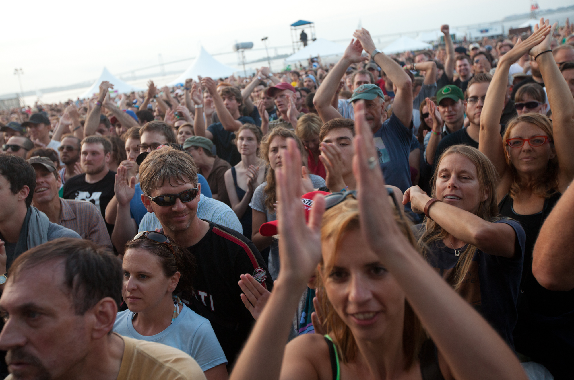 We can't determine if this crowd is singing along to "Heavy Metal Drummer," but, come on, you know they are.