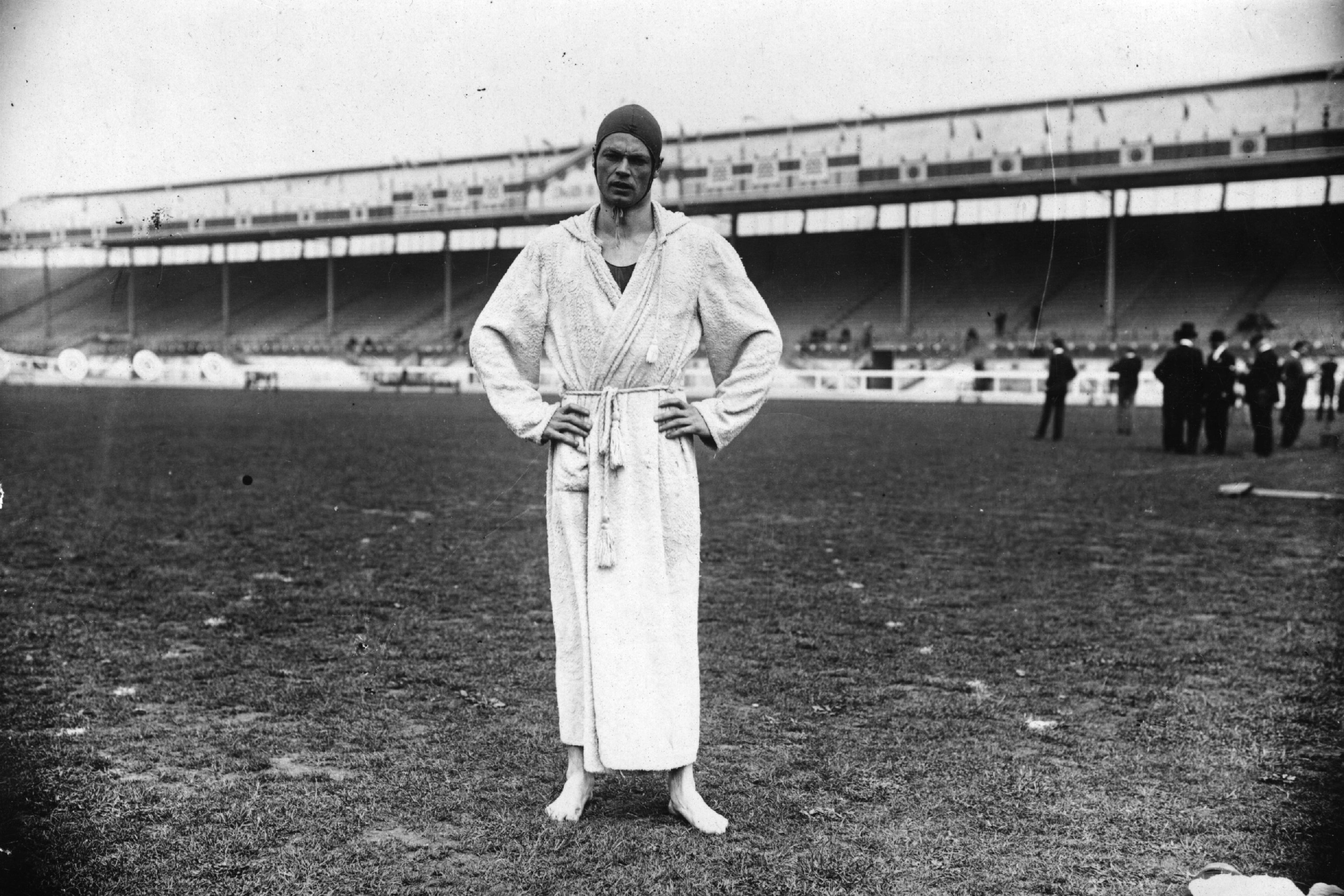American Charles Daniels won five Olympic swimming gold medals between 1904 and 1908, including the 100 meter freestyle event in London.