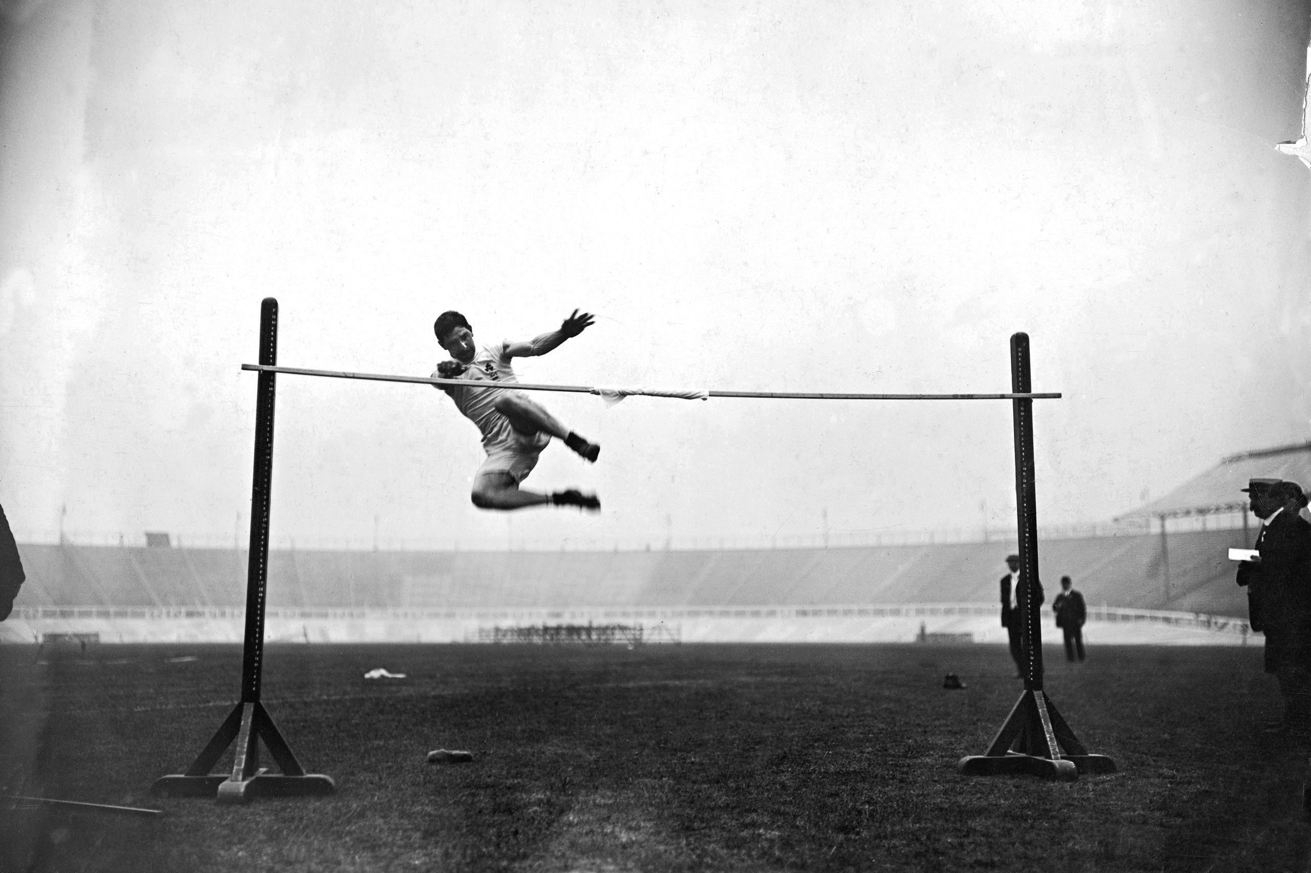 Irish high-jumper Cornelius Leahy won the silver medal with a jump of 1.88 meters.