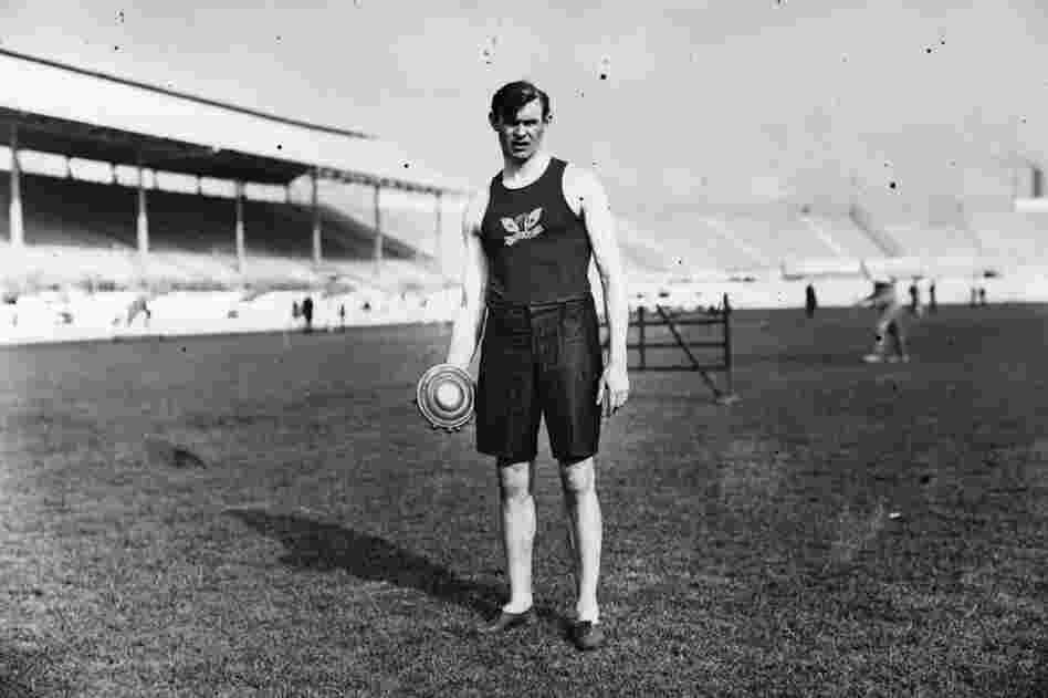 Martin Sheridan of the United States won the gold medal in discus as he had done at the 1904 and 1906 Olympics with an Olympic Record of 40.89 meters.