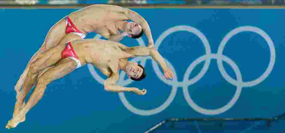 U.S. divers Nicholas McCrory and David Boudia placed third in the men's synchronised 10m platform diving final.