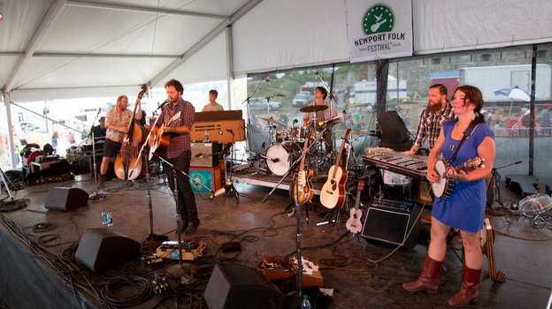 Blind Pilot performs at the 2012 Newport Folk Festival. (Douglas Mason)