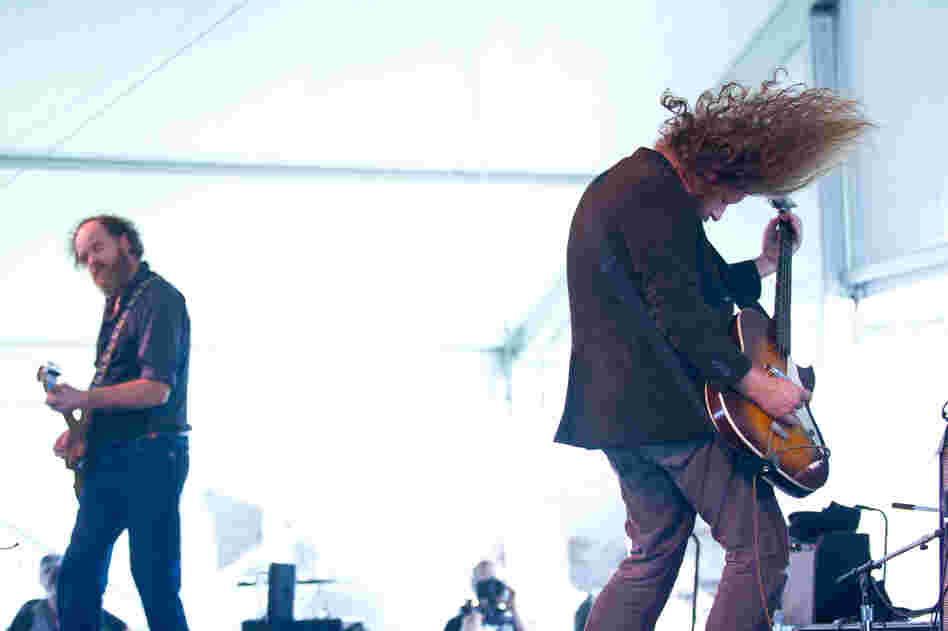 Varnaline's Anders Parker and My Morning Jacket's Jim James (right) tackled some of Woody Guthrie's most obscure work in their New Multitudes project with Will Johnson (Centro-Matic) and Jay Farrar (Son Volt). 