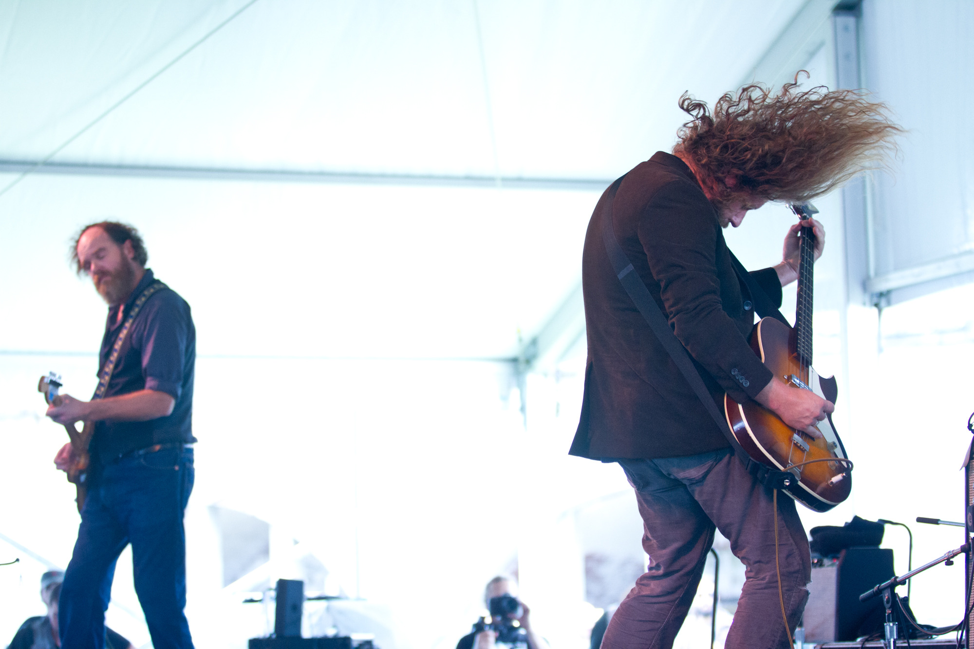 Varnaline's Anders Parker and My Morning Jacket's Jim James (right) tackled some of Woody Guthrie's most obscure work in their New Multitudes project with Will Johnson (Centro-Matic) and Jay Farrar (Son Volt). 