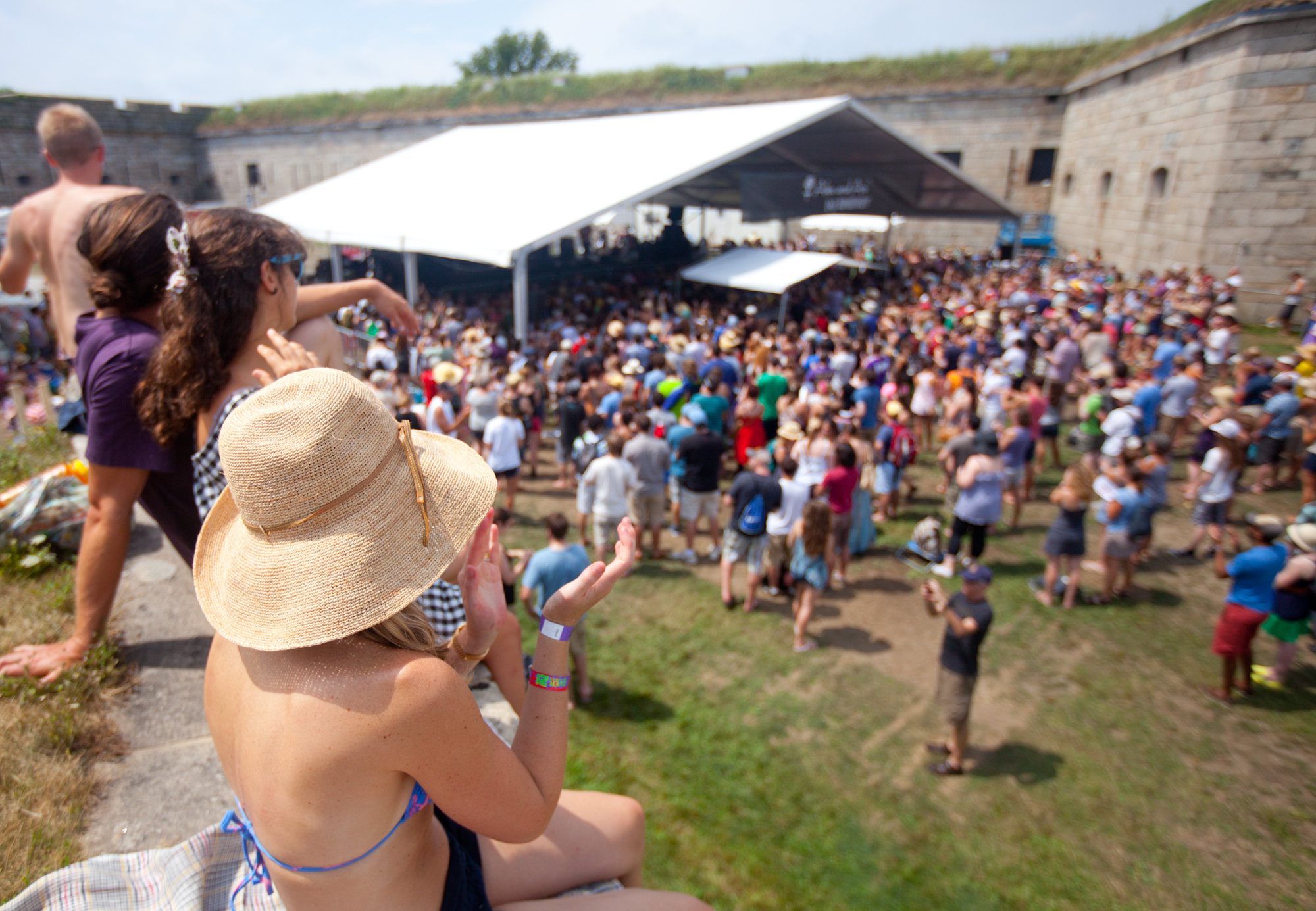 Getting some sun during Apache Relay's show at the Harbor Stage.