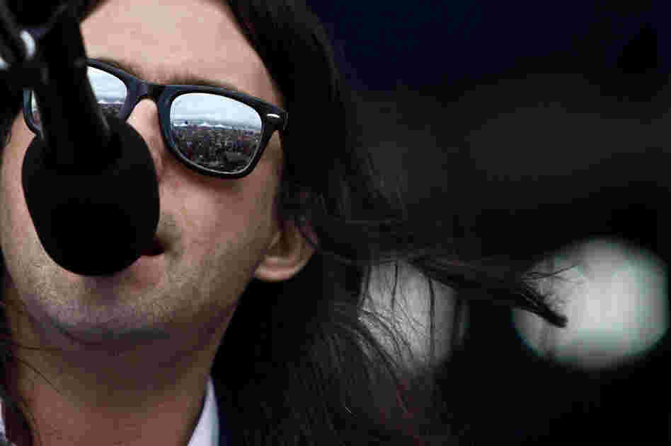 Conor Oberst was joined on the Fort Stage by a roster of the weekend's most talked-about acts: First Aid Kit for "Classic Cars" and "Lua"; the members of Dawes for "Soul Singer," "Method Acting" and "Make War"; and Jim James for "At the Bottom of Everything." 