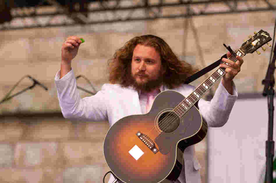 Jim James' hair and seersucker suit were in full force during My Morning Jacket's headlining set.