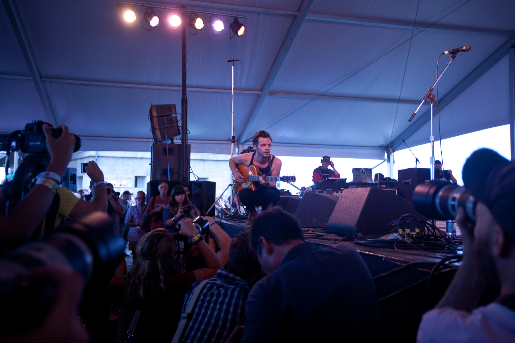 Kristian Matsson may look like just a man and guitar, but as the Tallest Man on Earth, his painfully intricate fingerpicking and bellowing vocals mesmerized the audience. 